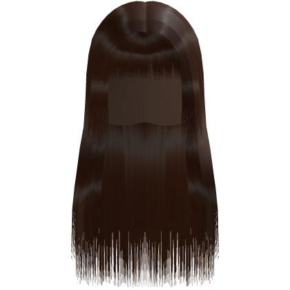 Brown long scalp hair with bangs Roblox item
