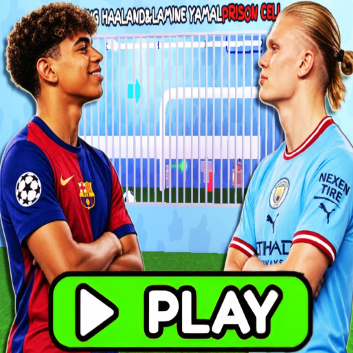 ⚽️ERLING HAALAND & LAMINE YAMAL PRISON RUN ESCAPE! Roblox game