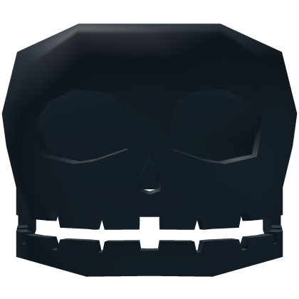 Smooth Plastic Skull Pauldron [Black] [Left]