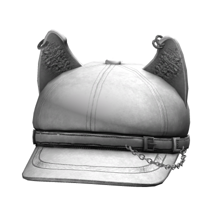 White Pierced Hat with Ears
