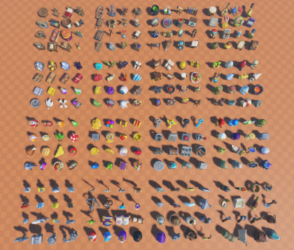 256 Low Poly Fantasy RPG Adventure Models preview 2