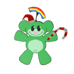 Christmas Rainbow Monkey 🎄 🎅🏽 🌈 🐵
