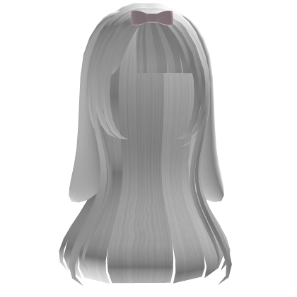 ᰔ White Long Cute Hair With Bunny Ears  Roblox item