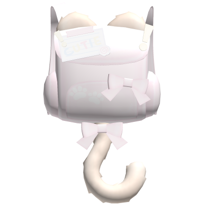 ♡ kawaii pink kitty backpack w pastel blonde tail