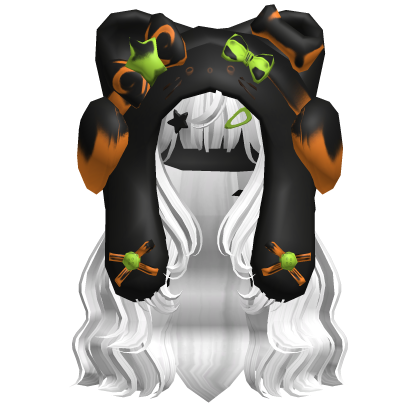 White Cute Cozy Kitty Hood Hair