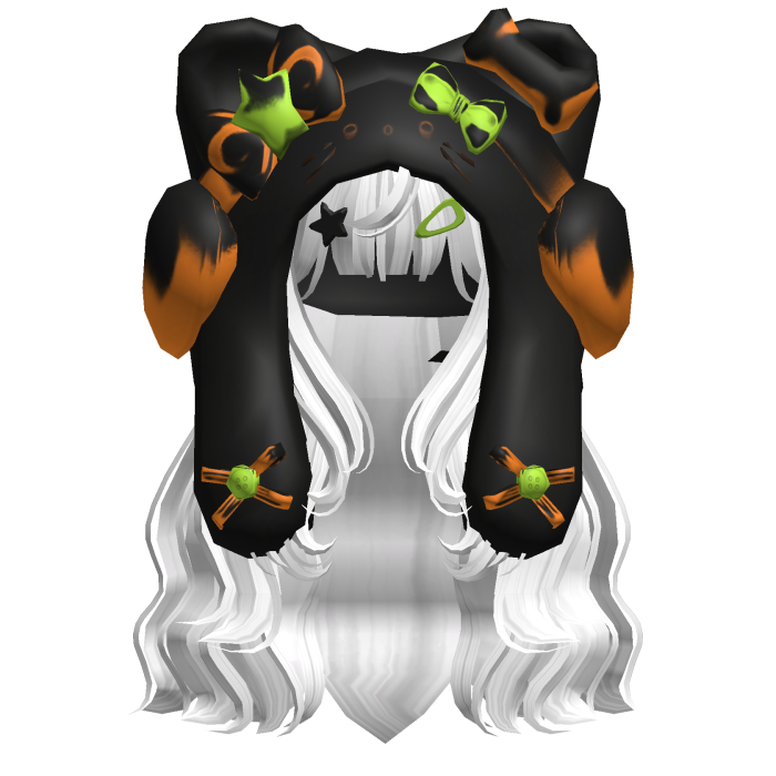 White Cute Cozy Kitty Hood Hair