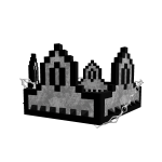 [ADD-ON] White Onyx Studded Chained 8-bit Crown