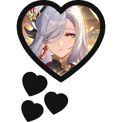 Shenhe Thinking Hearts Genshin Impact