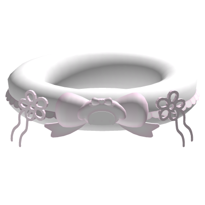 ‿ ♡ ۫ cute swim bunny floaty tube , white n pink Roblox item