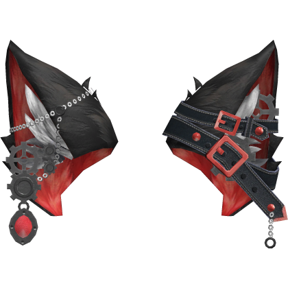 Gothic Steampunk Belted Kitty Ears Roblox item
