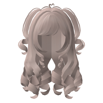 . ‿ ♡ curlicious pigtail long curl hair milktea Roblox item