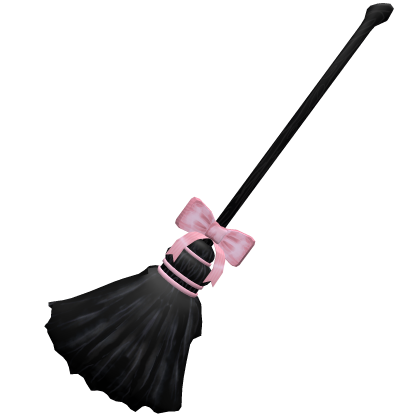 Cute Witches Broom W Bow (Pink) | Halloween Roblox item