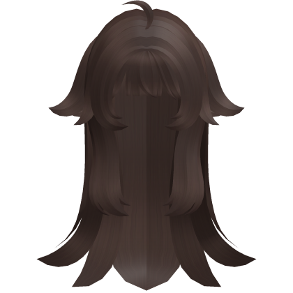 brown messy vkei long wispy hair w tufts