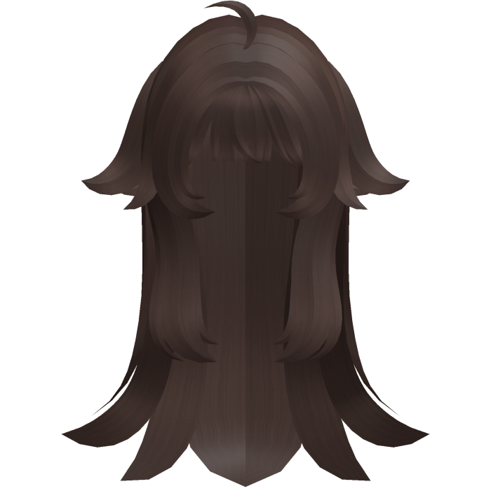 brown messy vkei long wispy hair w tufts