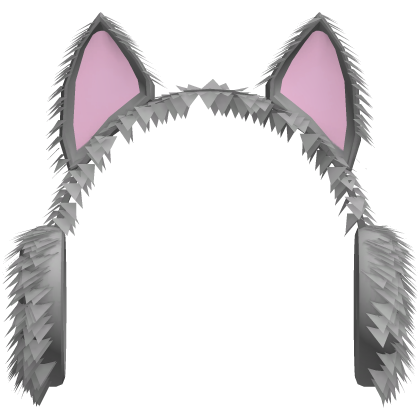 Fluffy Earmuffs with Cat Ears (Gray)
