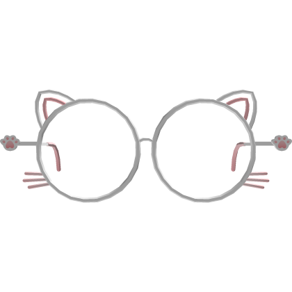 Cute White Cat Glasses