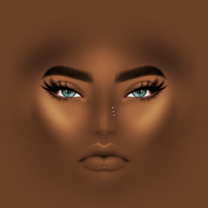 ✭ Blasian Barbella III Black Brows Roblox decal