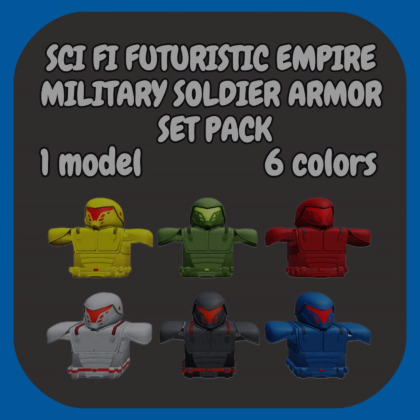[R15/R6] Sci fi empire military soldier armor set