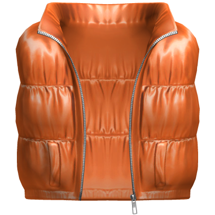 Orange Halloween Shiny Puffer Vest [BOY]