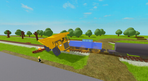 Destroy cars with trains and rockets 💥