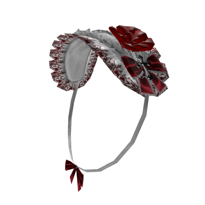 roses of lament goth bonnet royal crimson w white Roblox item