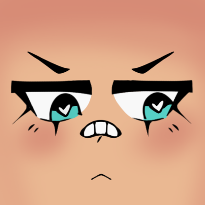 Skin Color Face w/ Blue Eyes || 2 Roblox decal