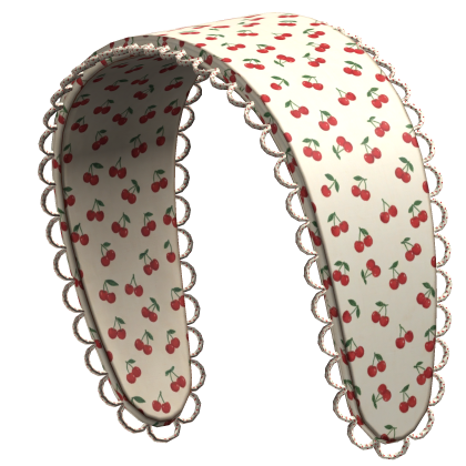 cherry cottagecore cute printed headband Roblox item