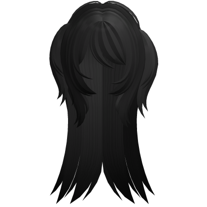 ♡ gyaru y2k emo messy pigtail hair black Roblox item