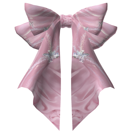Iridescent Back Head-Bow in Pink Roblox item
