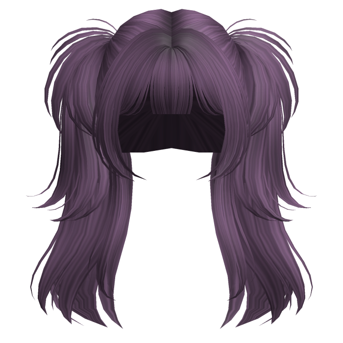 Cute Gyaru Messy Pigtails (Purple)