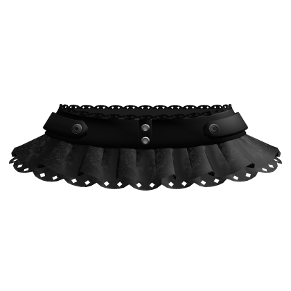 gothic lace ruffle mini skirt belt chibi 3.0 black thumbnail