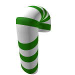 Green faceless candy cane suit