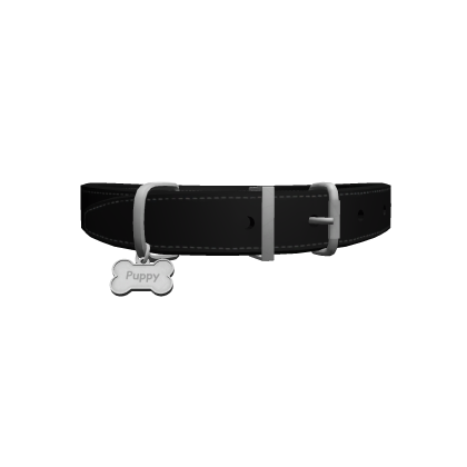 Cute black puppy choker Roblox item