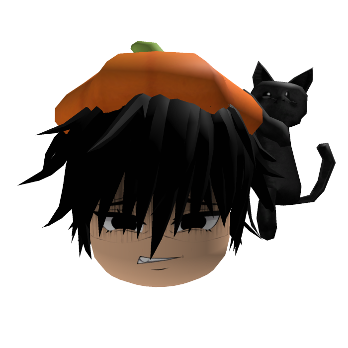 Halloween Emo Black Cat Pumpkin Hair Hat