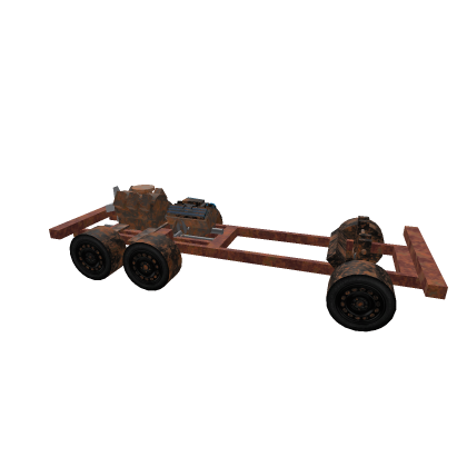 abandoned bus chassis with engine