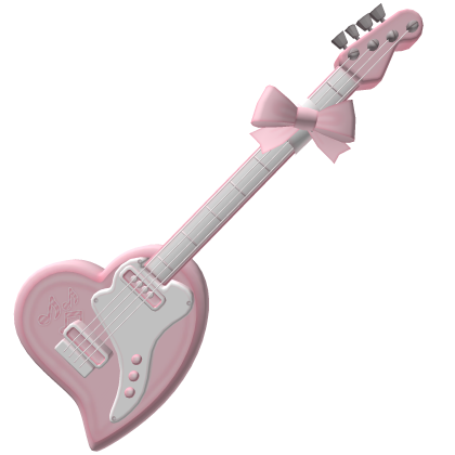 Kawaii Heart Guitar w/ Bow thumbnail