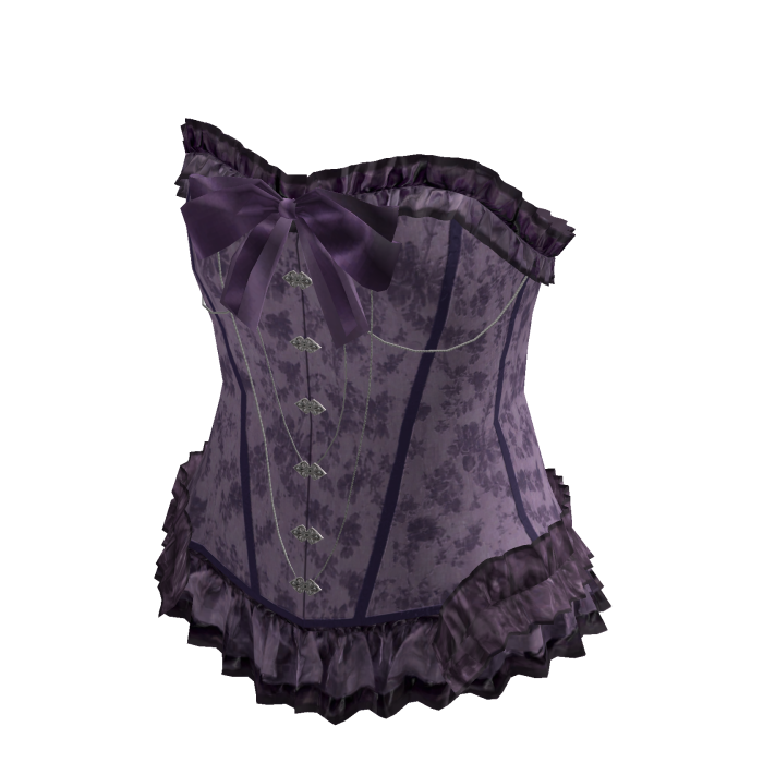 Floral Ruffle Corset Top (Purple)