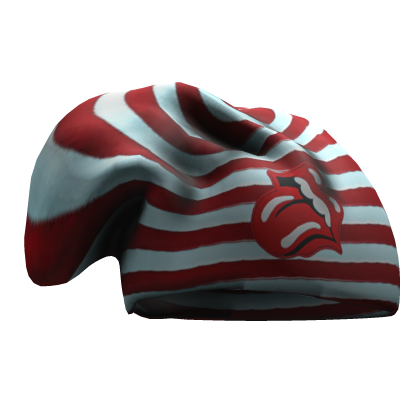 Red Rolling Stones Slouched Beanie