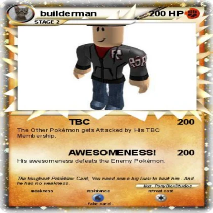 builderman ROBLOX Pokémon Card