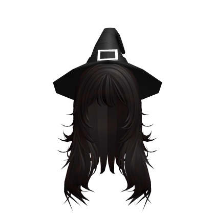 Messy Layered Witch Hair w/ Hat - Deep Burgundy Roblox item