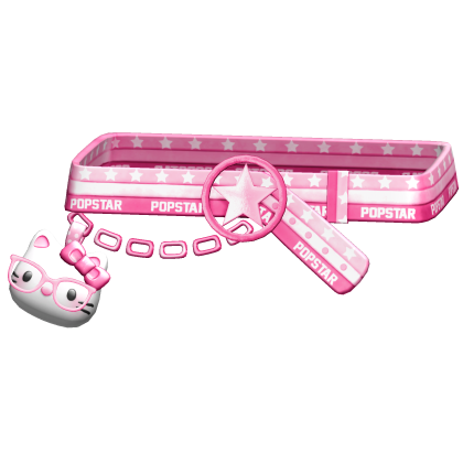 Amekaji Gyaru Harajuku Kitty Belt Pink 1.0