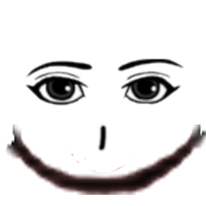 funny smiling girl face Roblox decal