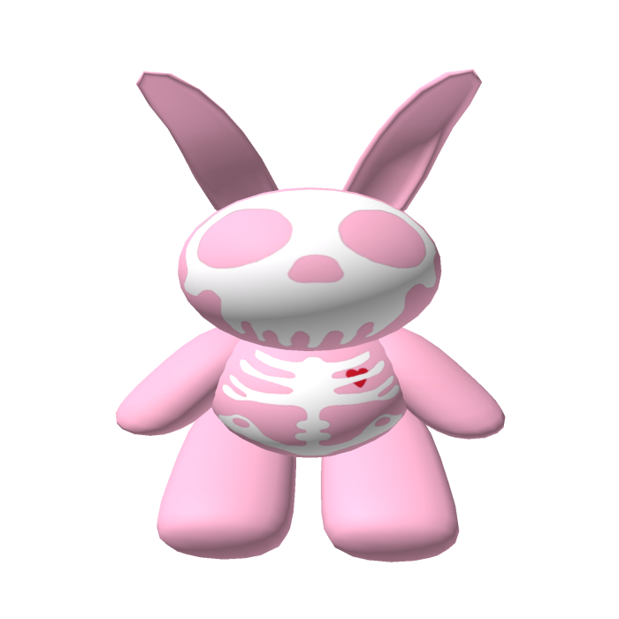 Skeleton Bunny Backpack Light Pink