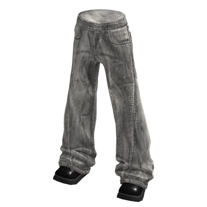 Faded Baggy Jeans (Grey)
