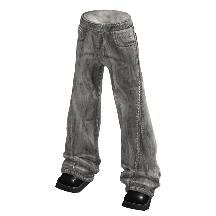 Faded Baggy Jeans (Grey)