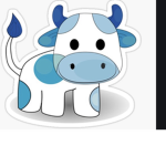 La vaca azul linda