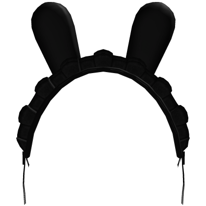 black matching bunny ears headdress Roblox item