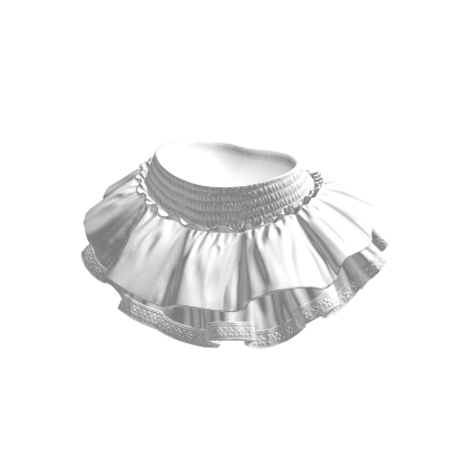 Skirt White Chic Layered Ruffle Mini Short Y2K Roblox catalog item