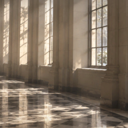 Ethereal Gothic Castle Hall Winter Emo Background