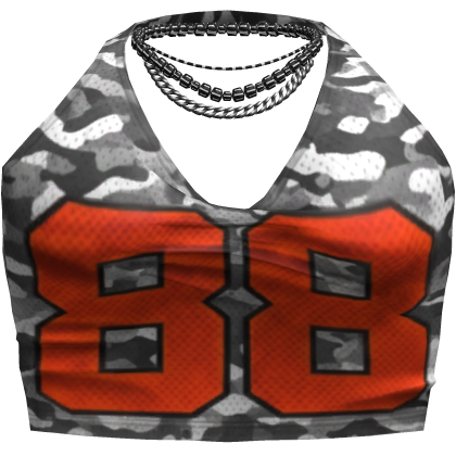 Camo Jersey '88' Halter Top w/ Necklace Bundie 3.0